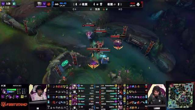 等Bin哥三件套，一脚一个，比赛结束。
很多年没见过统治力这么强的上单了。
看BLG的比赛有Bin在