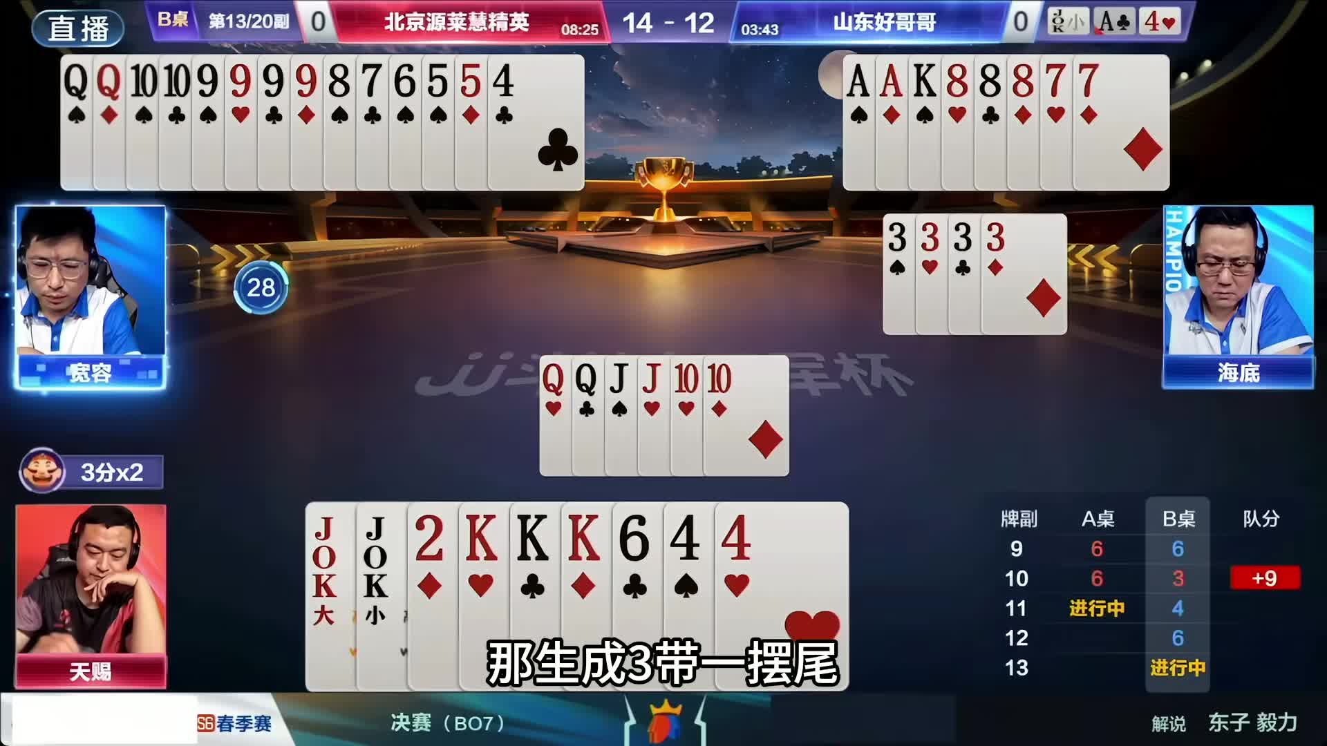 藏住自己对的上的大牌的牌力