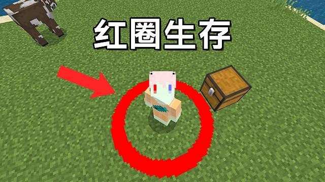 当我只能在一个红圈内生存 挑战13天赢取百万豪车！我的世界