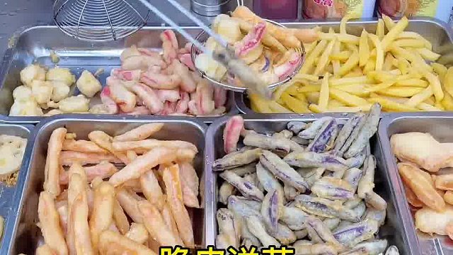 在贵阳凭运气才能吃到的路边小摊，10多种脆皮小吃各种炸炸炸，炸鸡柳炸香蕉必须拥有姓名