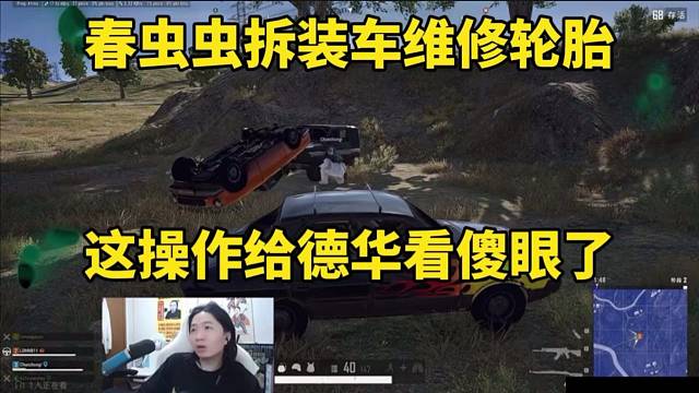 春虫虫拆装车维修轮胎，这操作给德华看傻眼了！