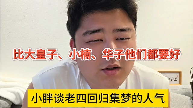 小胖谈老四回归集梦的人气，比大皇子、小楠，华子他们都要好