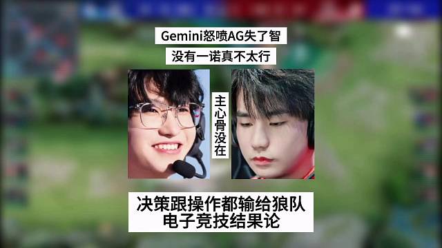 Gemini怒喷AG失了智，没有一诺真不太行，决策跟操作都输给狼队