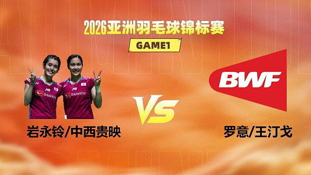 【回放】女双 岩永铃/中西贵映vs罗意/王汀戈 1/16赛 2026亚洲羽毛球锦标赛 水叔解说
