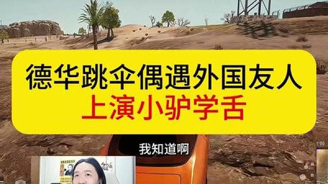 德华跳伞偶遇外国友人，成功上演“小驴学舌”。
