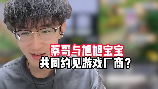 蔡哥与旭旭宝宝共同约见游戏厂商？
