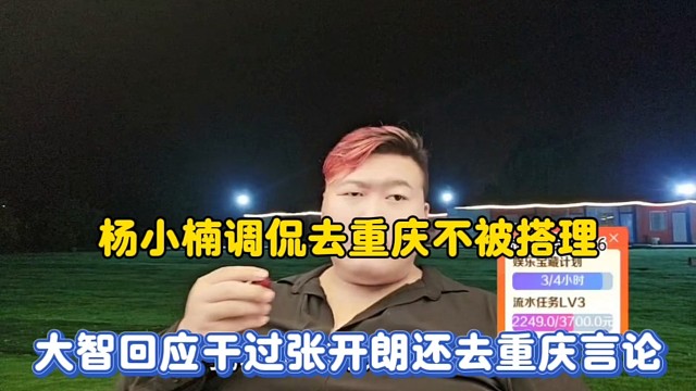 杨小楠调侃去重庆不被搭理，大智回应干过张开朗还去重庆言论！