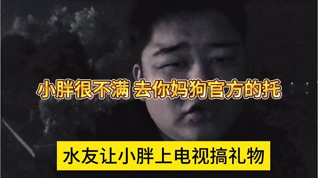 水友让小胖上电视刷礼物，小胖很不满，去你m的gou官方的托