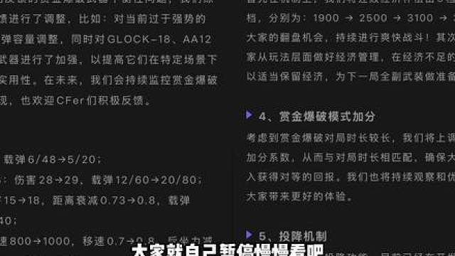 CF手游最新改动合集来了