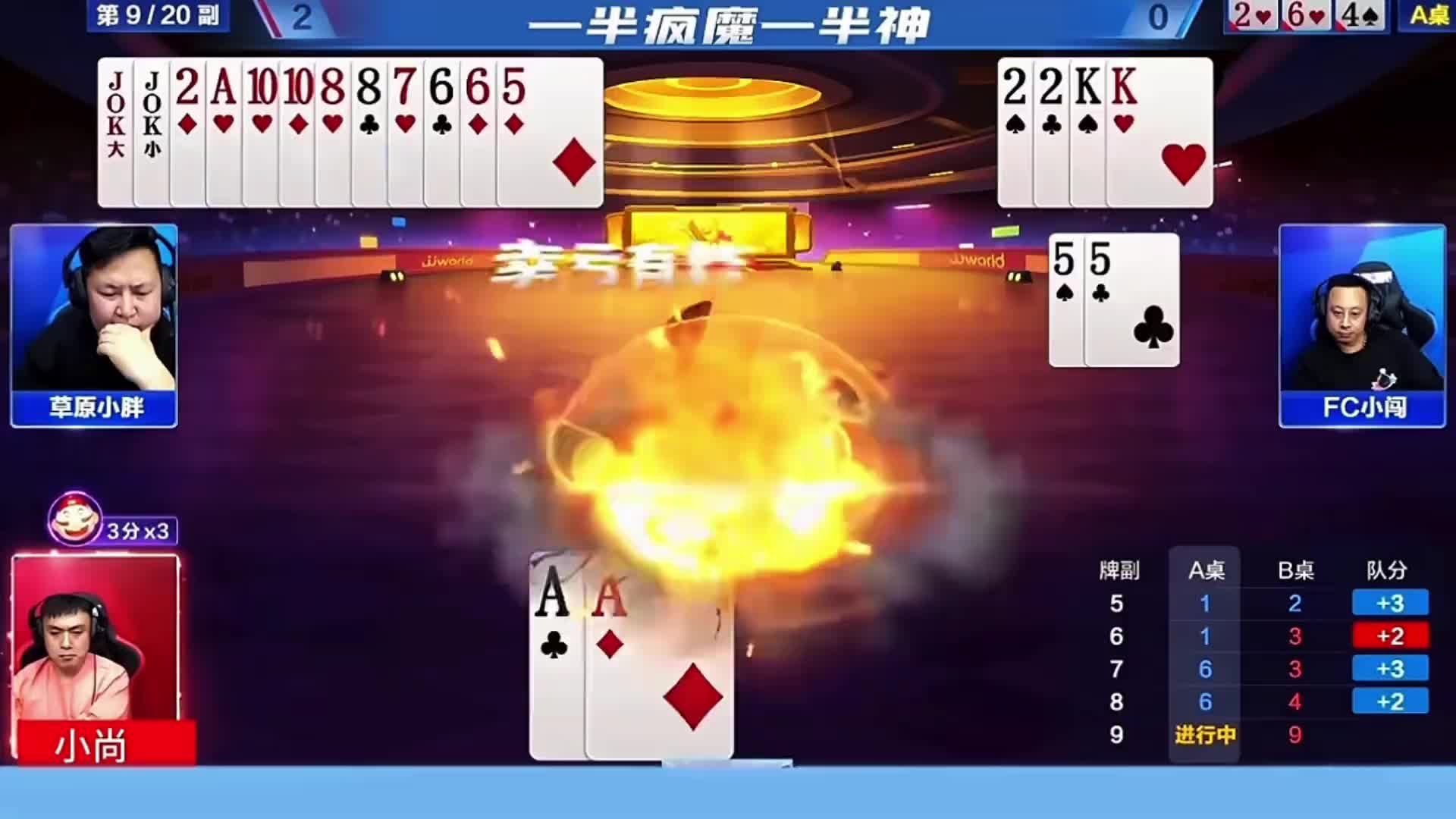 这牌打的真是此起彼伏呀