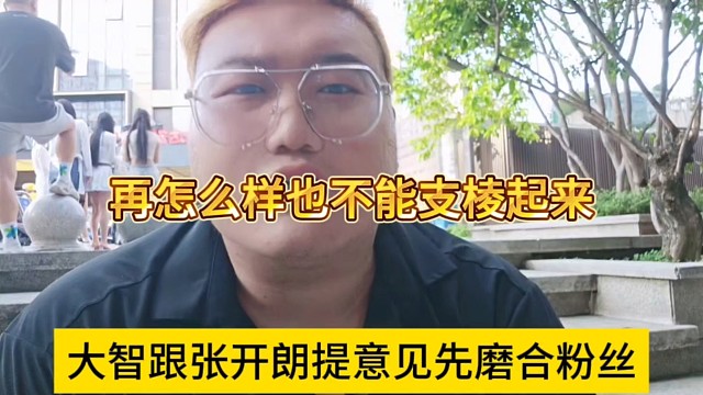 大智跟张开朗提意见先磨合粉丝，再怎么样也不能支棱起来啊