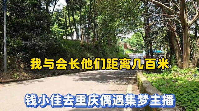 我与会长他们距离几百米，钱小佳去重庆偶遇集梦主播！