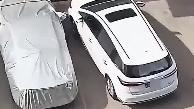 黑车堵在白车的后方，白车怎么挪都挪不出库，网友：驾照怎么拿到