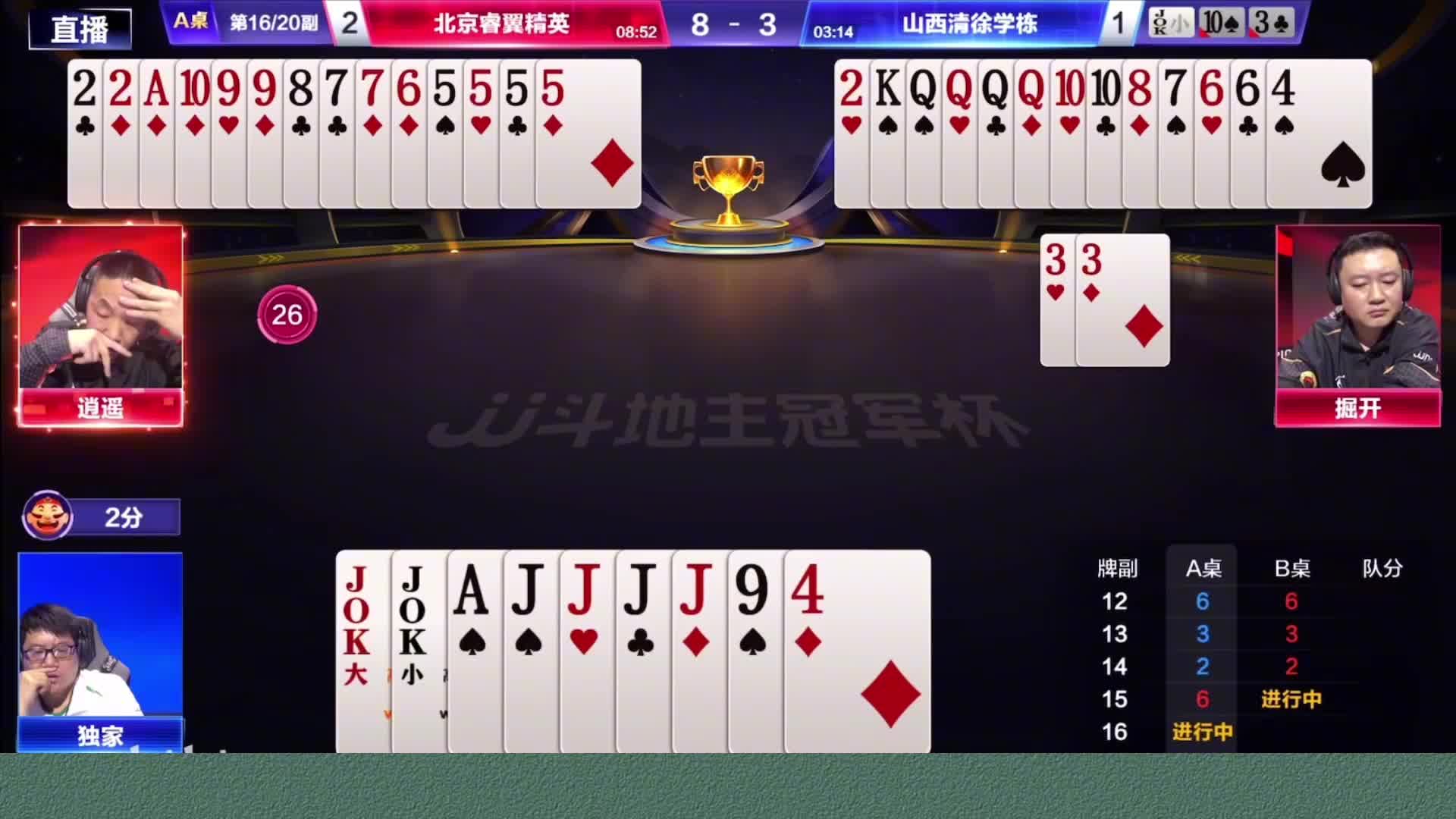 S7总决赛：北京睿翼精英4 -1北京山西清徐学TOP3牌局