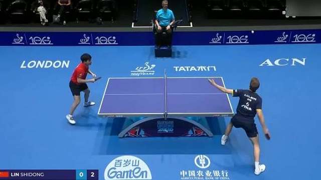 林诗栋vs安东·卡尔伯格 大比分1:1，第一局第二局 ​​​