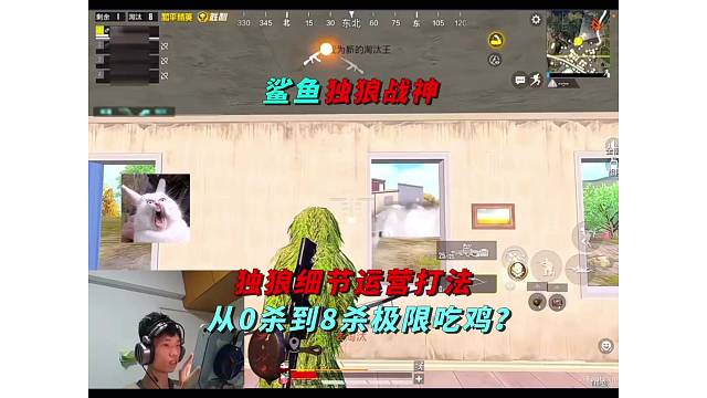《鲨鱼准战神局无敌运营，独狼0杀到8杀极限吃鸡！》