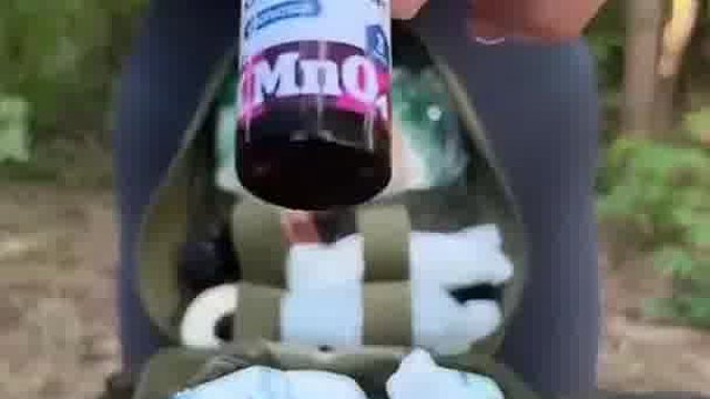 高锰酸钾 糖  火