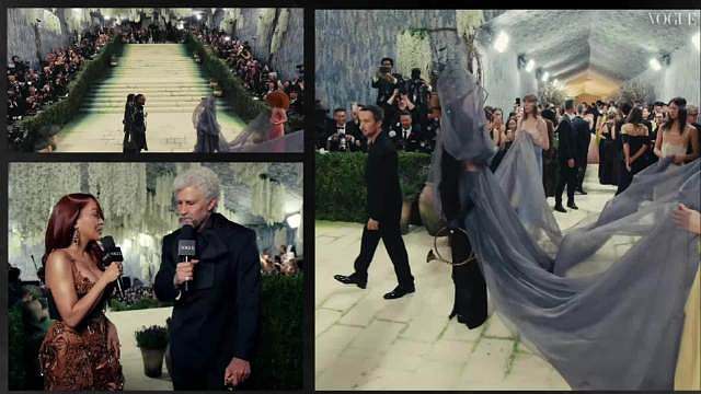 Madonna在Met Gala 2026身着一套Anthony Vaccarello为Saint 