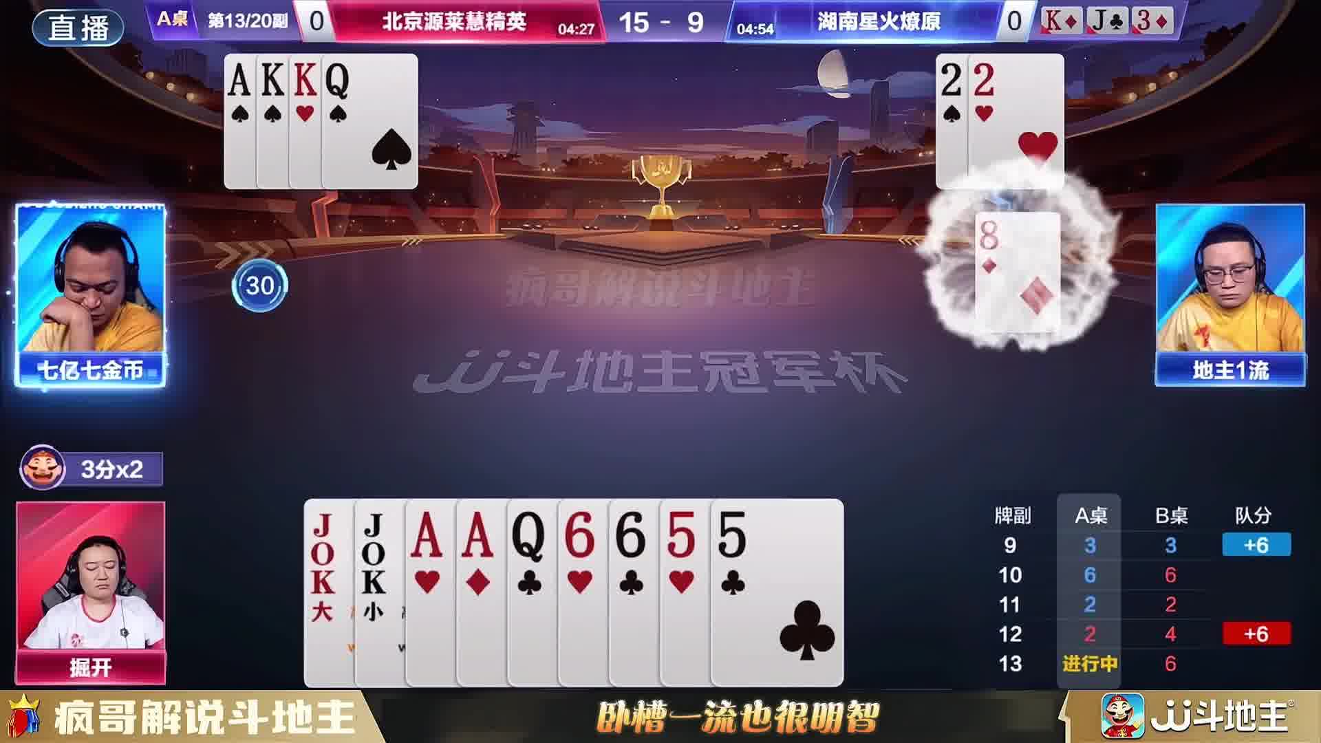 斗地主残局掘开被逼疯了：你倒是拆2啊