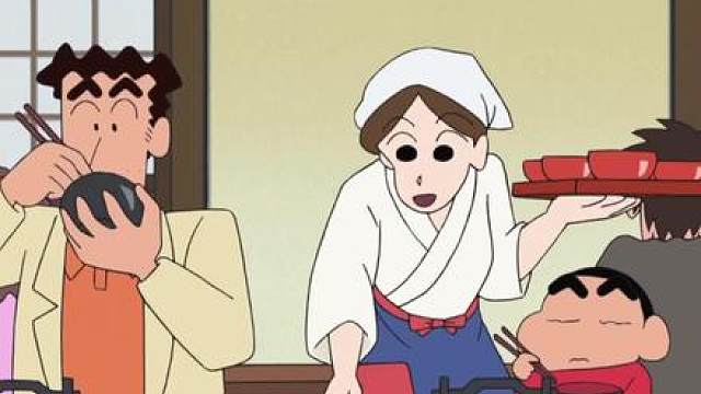 原来小新是野原家最能吃的，胃口好，吃嘛嘛香，青椒除外