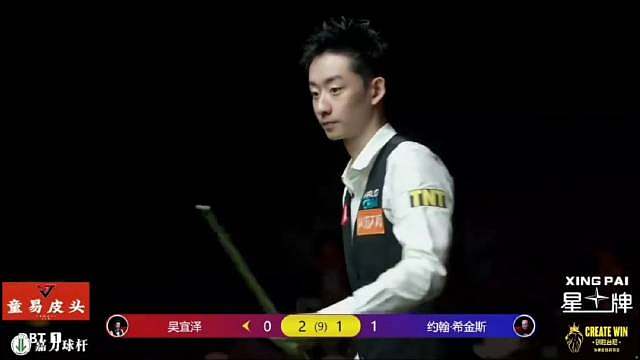 新科世锦赛冠军归国首秀！ 今天的广州表演赛，吴宜泽轰出单杆121分精彩表演，前四局3-1领先希金斯！