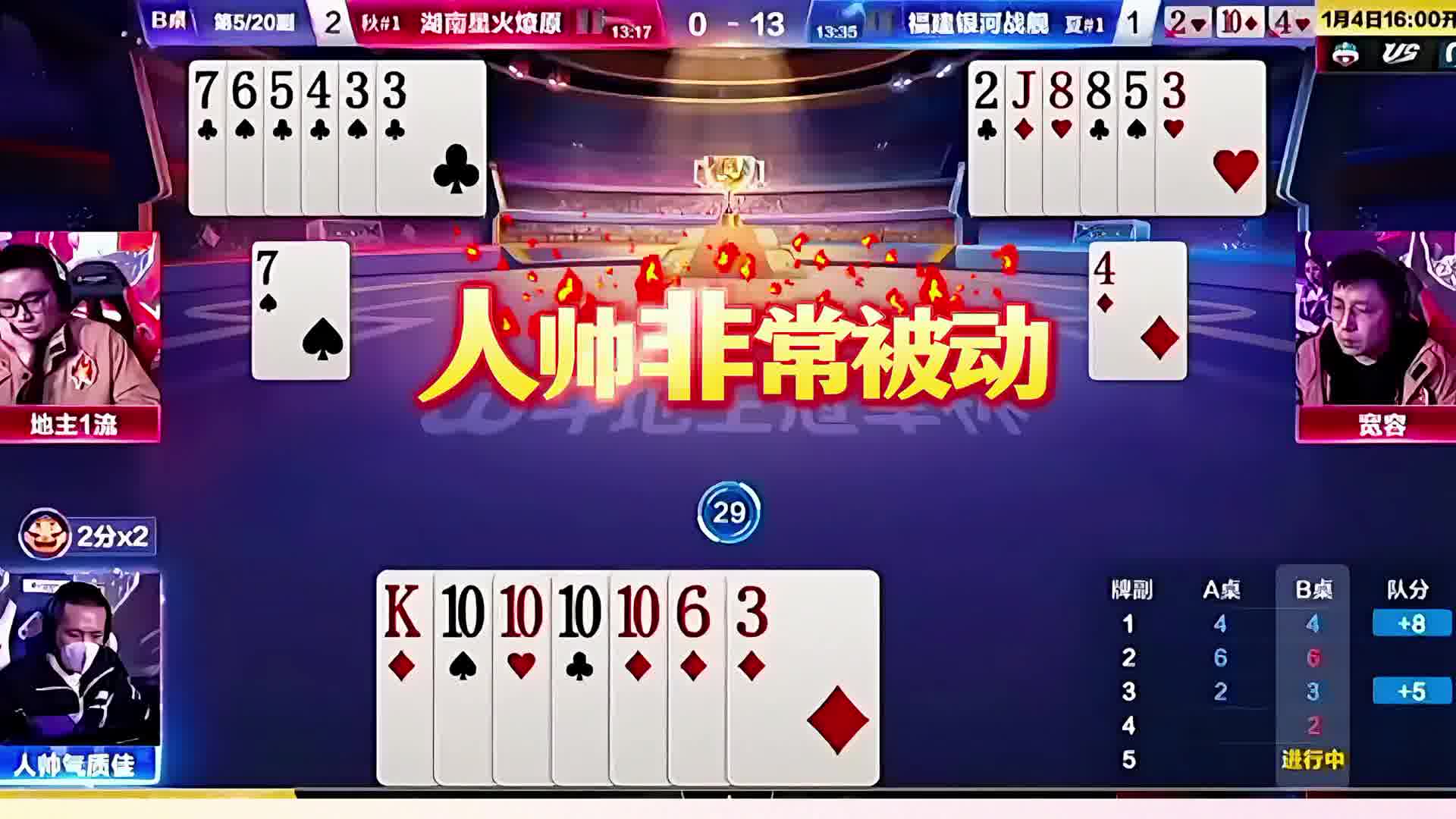 人帅非常被动