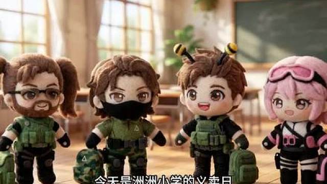 今天是洲洲小学的义卖日