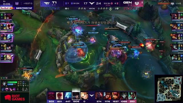 精彩绝伦！Peyz女警全场打出9万爆炸输出，T1鏖战50分钟完成大逆转力克GEN！

Ruler这把