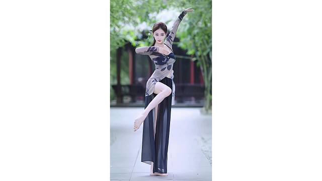 这段舞蹈犹如一幅泼墨山水画