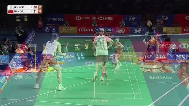 双人配合默契十足 鲍骊婧/曹梓涵战术执行利落到位