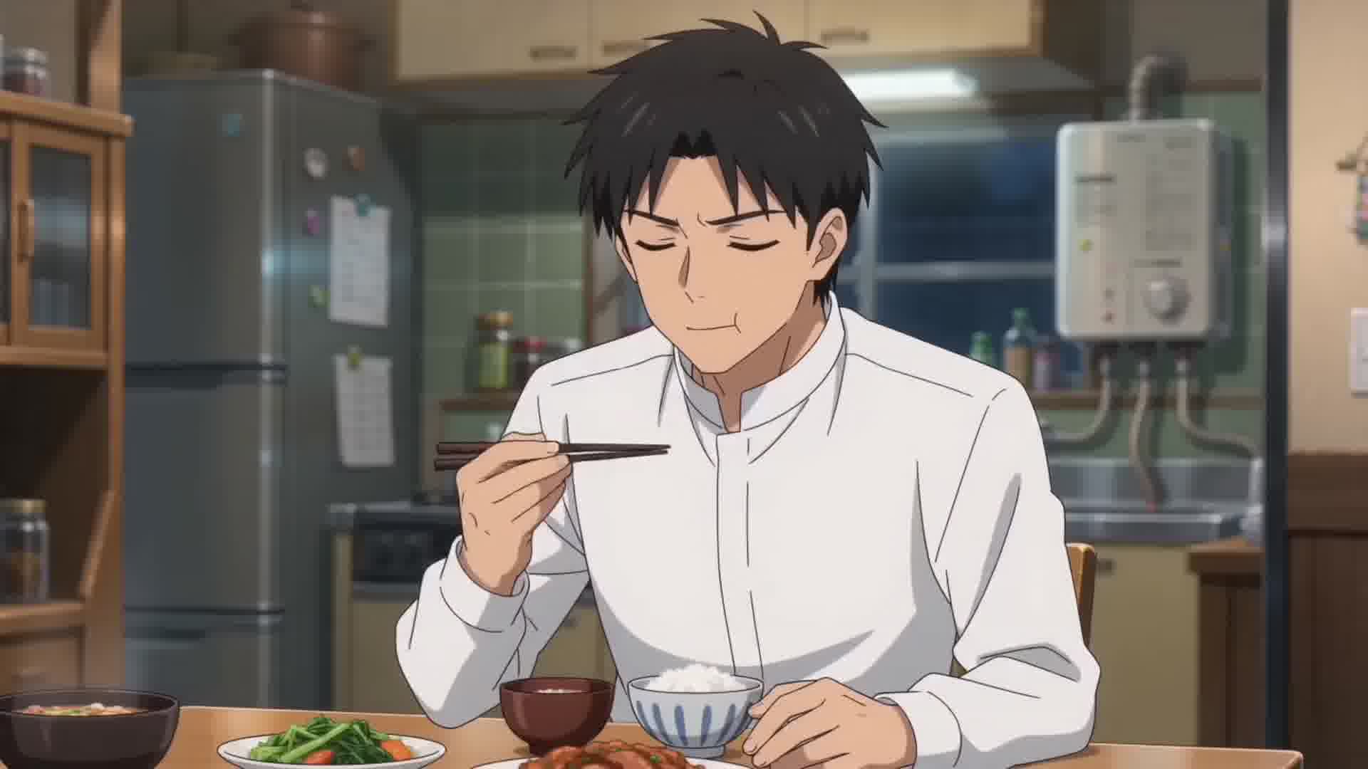 等我吃完饭再说