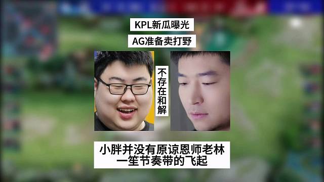 KPL新瓜曝光，AG准备卖打野，小胖并没有原谅恩师老林