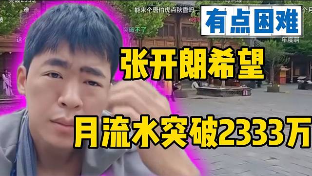 张开朗希望集美ZKL月流水能突破2333万！但是有点困难！