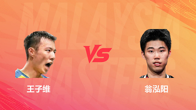 【回放】男单 王子维vs翁泓阳 1/16赛 2026马来西亚羽毛球大师赛 阿里解说