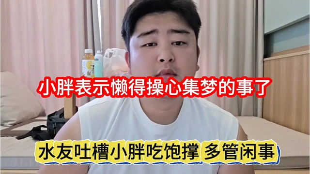 水友吐槽小胖吃饱撑的，多管闲事，小胖表示懒得操心集梦的事