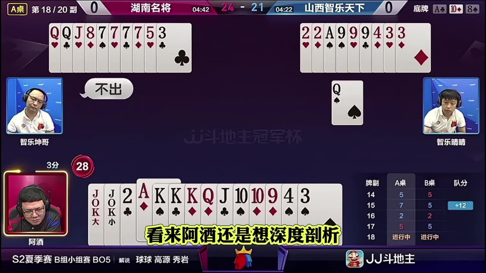 阿酒最后还选择了一张单10