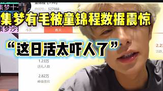 集夢有毛被童錦程數(shù)據(jù)震驚，這“日活”太嚇人了？
