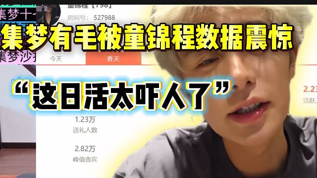 集梦有毛被童锦程数据震惊，这“日活”太吓人了？