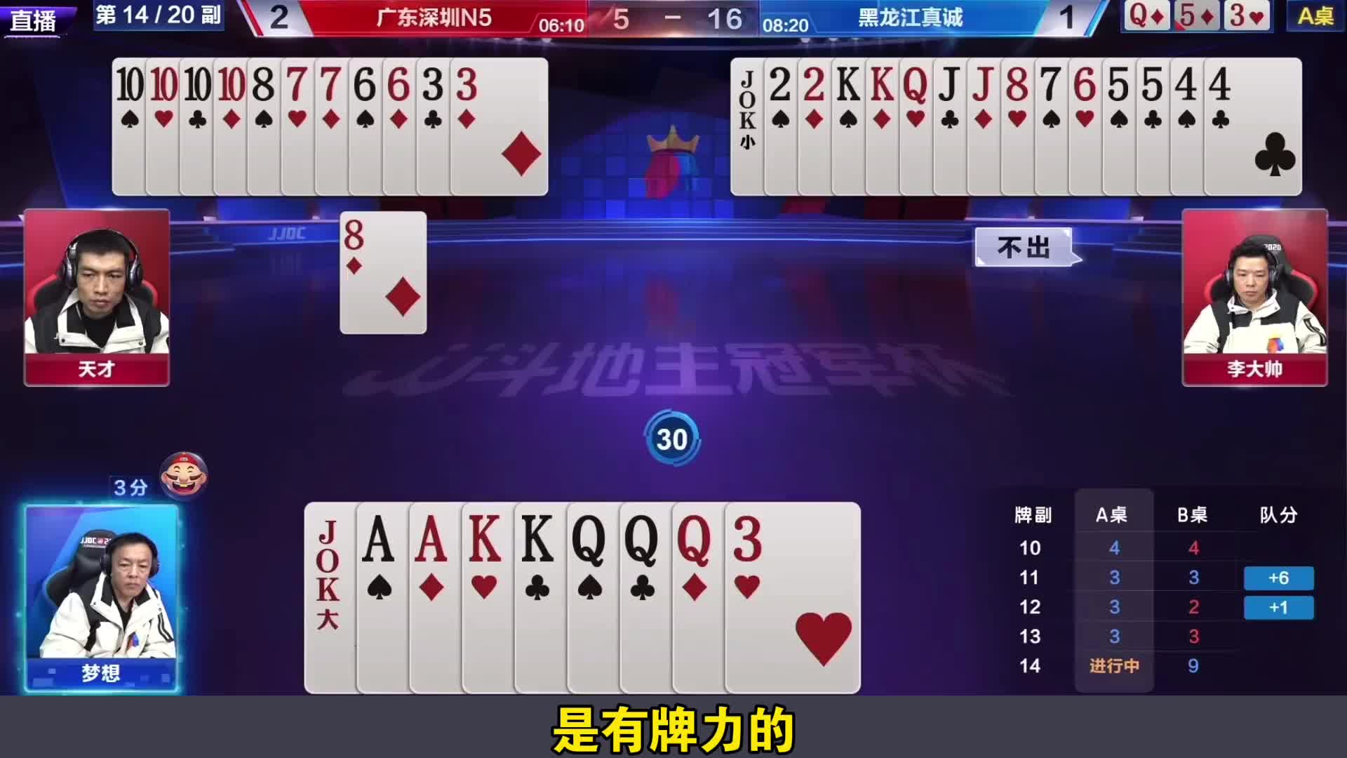 看似没有悬念的一副牌过程却是跌宕起伏