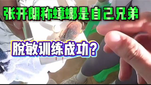 张开朗称蟑螂是自己兄弟，这是脱敏训练成功了？