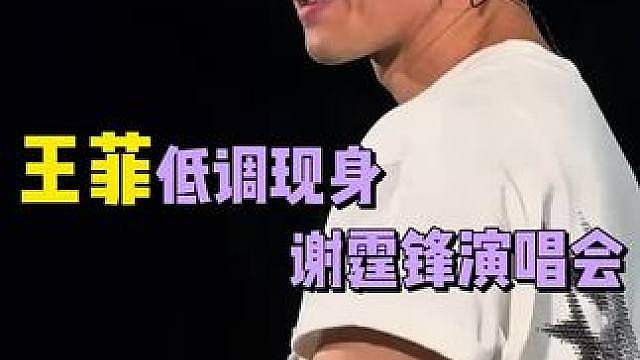 王菲低调现身谢霆锋演唱会，看见对方还是会害羞