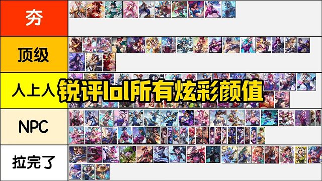 从夯到拉!锐评lol所有炫彩皮肤颜值(上）