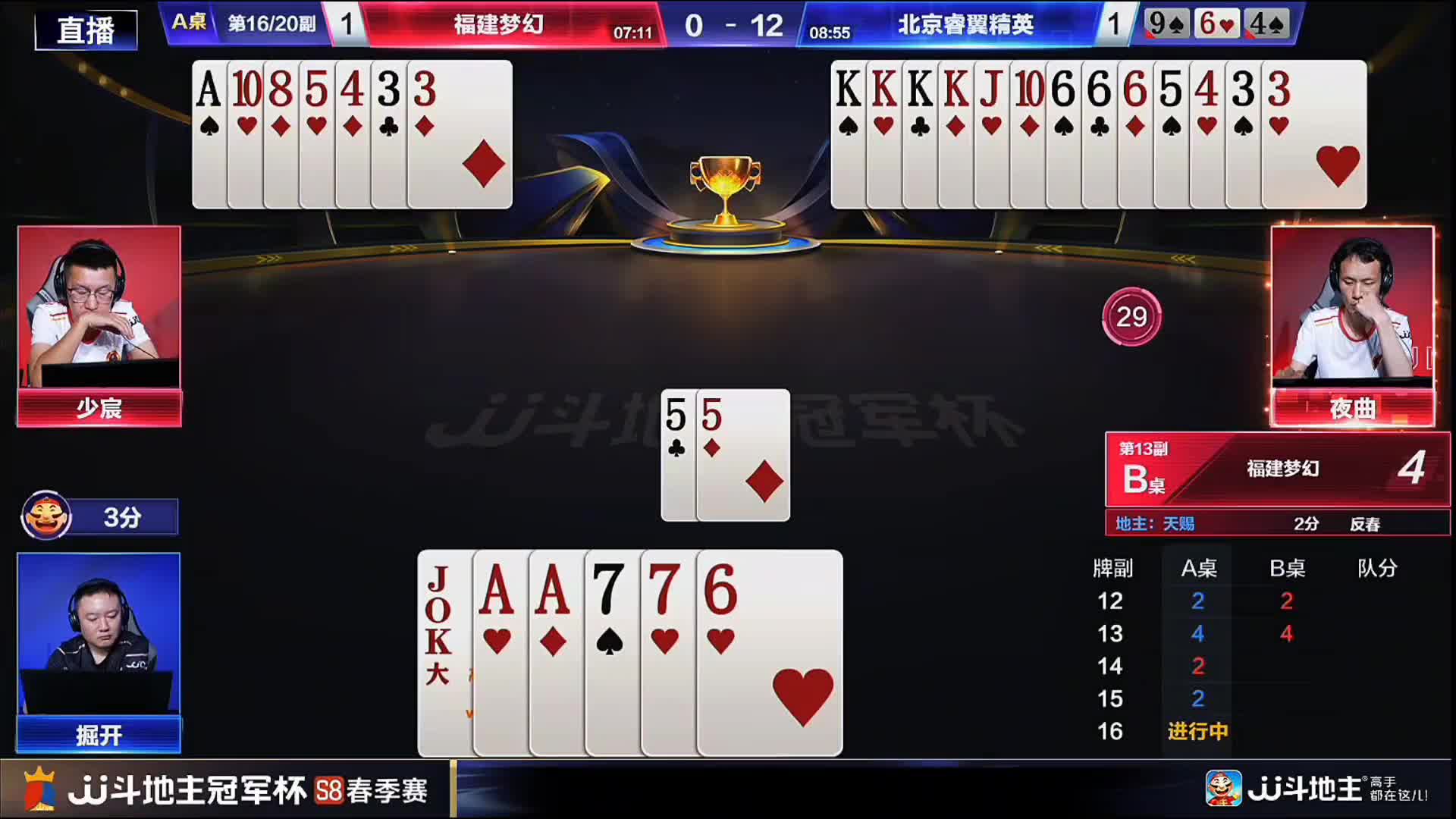 掘开这牌都能打成防炸且残局还能多赢一炸！这上哪说理去啊