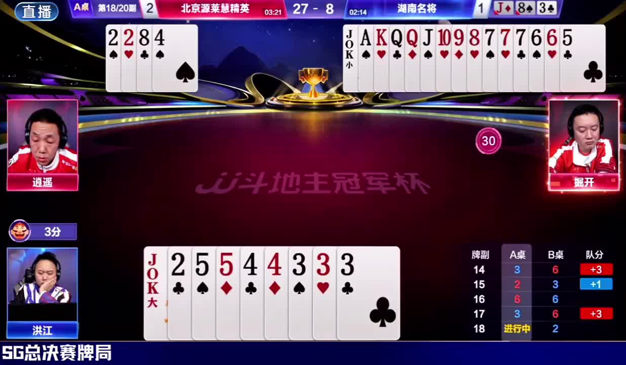 解说看了几分钟才明白的牌局
