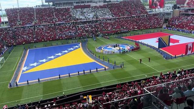 足球世界杯 加拿大与波黑比较开幕式