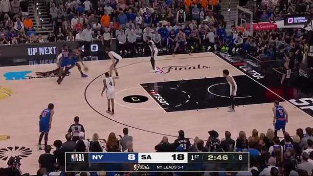 第一节打完，马刺领先分：NBA总决赛G5：第一节 尼克斯队才得了13分但是马刺队也才拿到23分，怎么
