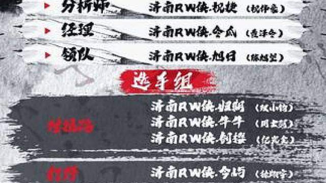【济南RW侠2026KPL夏季赛大名单】心不妥协，行不受限。加油！