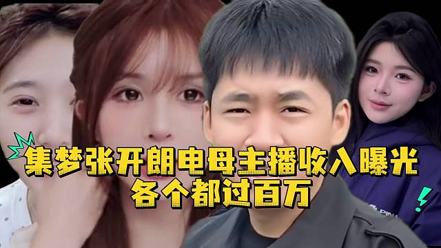 集梦张开朗电母主播收入曝光各个都过百万