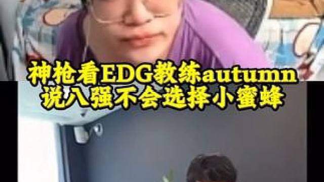 EDG教练autumn说八强不选小蜜蜂