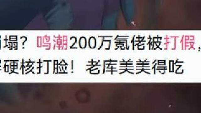 鸣潮开服最硬核打假！千万氪佬数十亿身家富哥被多位神豪质疑假氪